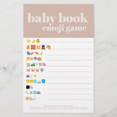 Pink Sandstone Typografy Baby Book Emoji Game Flyer (Vorne)