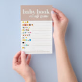 Pink Sandstone Typografy Baby Book Emoji Game Flyer (Handgriff)
