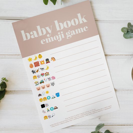 Pink Sandstone Typografy Baby Book Emoji Game Flyer