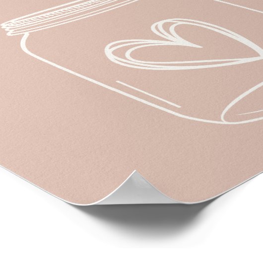 Pink Sandstone Typografy Baby Parenting Tip Jar Poster (Ecke)