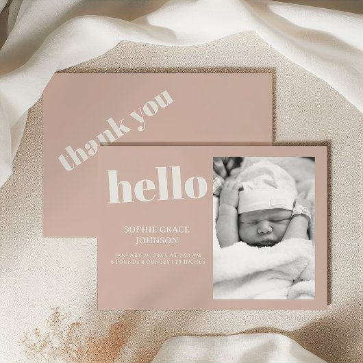 Pink Sandstone Typografy Baby Shower Ankündigung
