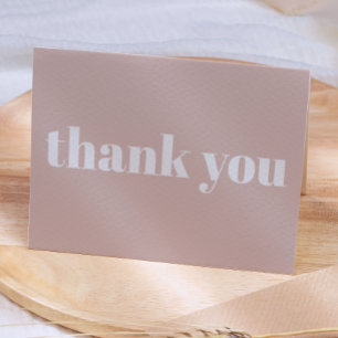 Pink Sandstone Typografy Baby Showroom Vielen Dank Dankeskarte