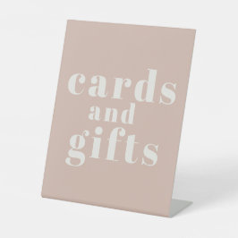 Pink Sandstone Typography Baby Shower Cards Gifts Sockelschild