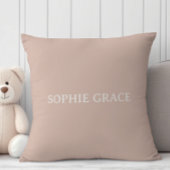 Pink Sandstone Typography Baby Shower Kissen