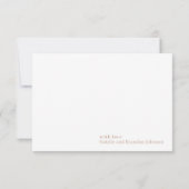 Pink Sandstone Typography Baby Shower Thank You Dankeskarte (Rückseite)