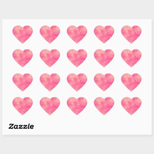 Pink Sandstorm Heart Sticker (Blatt)