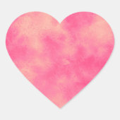 Pink Sandstorm Heart Sticker (Vorderseite)