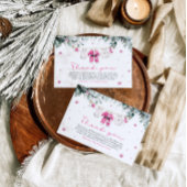 Pink Santa Baby Weihnachtsdusche Danke Einladung