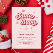Pink Santa Baby Weihnachtsdusche Einladung