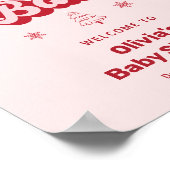 Pink Santa Baby Weihnachtsdusche Willkommen Poster (Ecke)