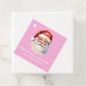 Pink Santa Claus Custom Girls Weihnachts-Party Geschenkanhänger (Beispiel)