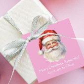 Pink Santa Claus Custom Girls Weihnachts-Party Geschenkanhänger