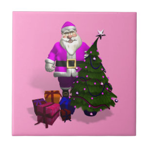 Pink Santa Claus Fliese