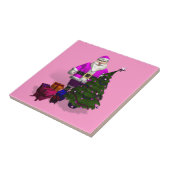 Pink Santa Claus Fliese (Seite)