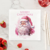 Pink Santa Claus Party Serviette (Beispiel)