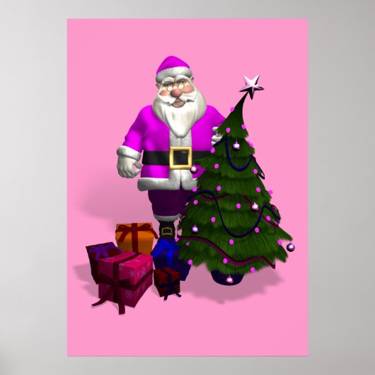 Pink Santa Claus Poster (Vorne)
