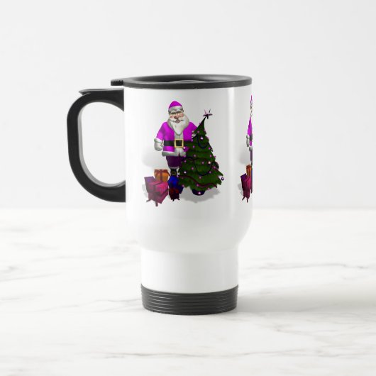 Pink Santa Claus Reisebecher (Links)