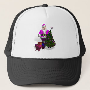Pink Santa Claus Truckerkappe