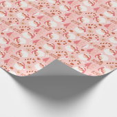 Pink Santa Clause Geschenkpapier (Ecke)