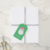 Pink Santa Custom Gift Tags Geschenkanhänger (Mit Garn)