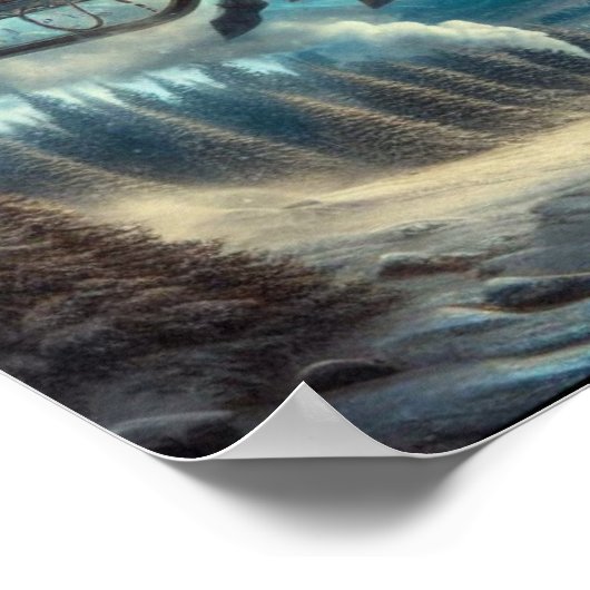 Pink Santa Im Flugzeug Poster (Ecke)