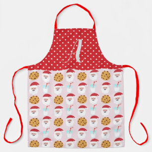 Pink Santa Milk und Cookies Schürze, große Schürze