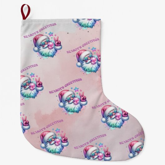 PINK SANTA STRUMPFS STYLEDBYTRREAL GROßER WEIHNACHTSSTRUMPF (Vorderseite)