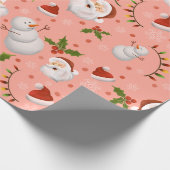 Pink Santa Weihnachtsgeschenk Packpapiere Geschenkpapier (Ecke)