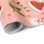 Pink Santa Weihnachtsgeschenk Packpapiere Geschenkpapier (Rolleneckpunkt)