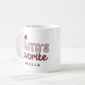 Pink Santas Favorite Custom Kaffeetasse (Vorderseite Links)