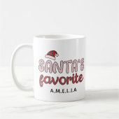 Pink Santas Favorite Custom Kaffeetasse (Links)