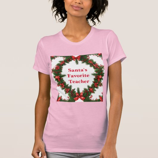Pink Santa's Lieblings-Lehrer-T - Shirt (Vorderseite)