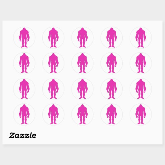 Pink Sasquatch Stickers (Blatt)