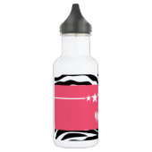 Pink Sassy Star Zebra Edelstahlflasche (Links)