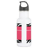 Pink Sassy Star Zebra Edelstahlflasche (Rückseite)
