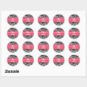 Pink Sassy Star Zebra Stickers (Blatt)