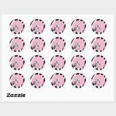 PINK SASSY ZEBRA STRIPE Umschlag Aufkleber (Blatt)