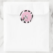 PINK SASSY ZEBRA STRIPE Umschlag Aufkleber (Tasche)