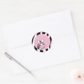 PINK SASSY ZEBRA STRIPE Umschlag Aufkleber (Umschlag)