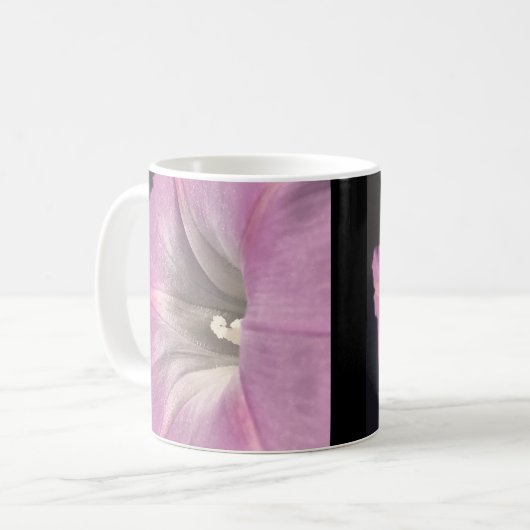 Pink Satin Morning Glory Kaffeetasse (Vorderseite Links)