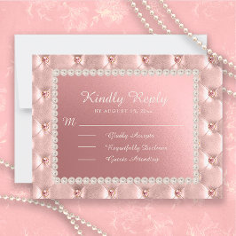 Pink Satin Pearls Quinceañera UAWG Postcard Postkarte