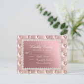 Pink Satin Pearls Quinceañera UAWG Postcard Postkarte (Stehend Vorderseite)
