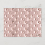 Pink Satin Pearls Quinceañera UAWG Postcard Postkarte (Rückseite)