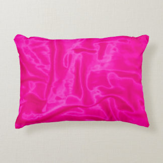 Pink Satin-Rechteckiger Akzent Kissen