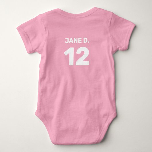 Pink-Säugling (Vorder- und Rückseite) individuell Baby Strampler (Rückseite)