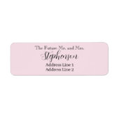 Pink Save The Date Custom Name Return Address (Vorne)