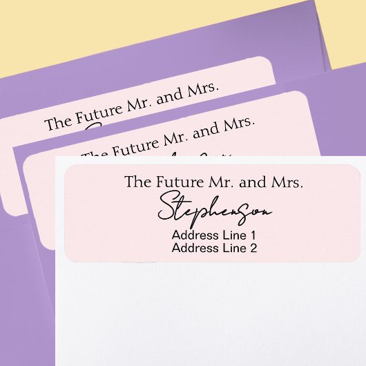 Pink Save The Date Custom Name Return Address