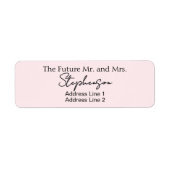 Pink Save The Date Custom Name Return Address (Vorne)