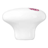 Pink Saxophon Keramik Pull Keramikknauf (Seitenansicht)