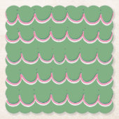 Pink Scallops Coaster Untersetzer (Vorderseite)